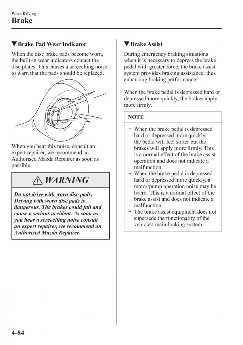 Mazda 3 III owners manual / page 234