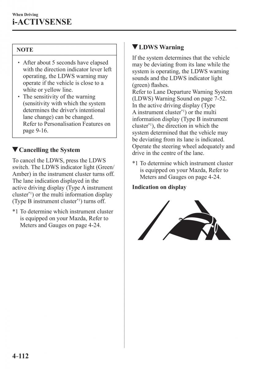 Mazda 3 III owners manual / page 262