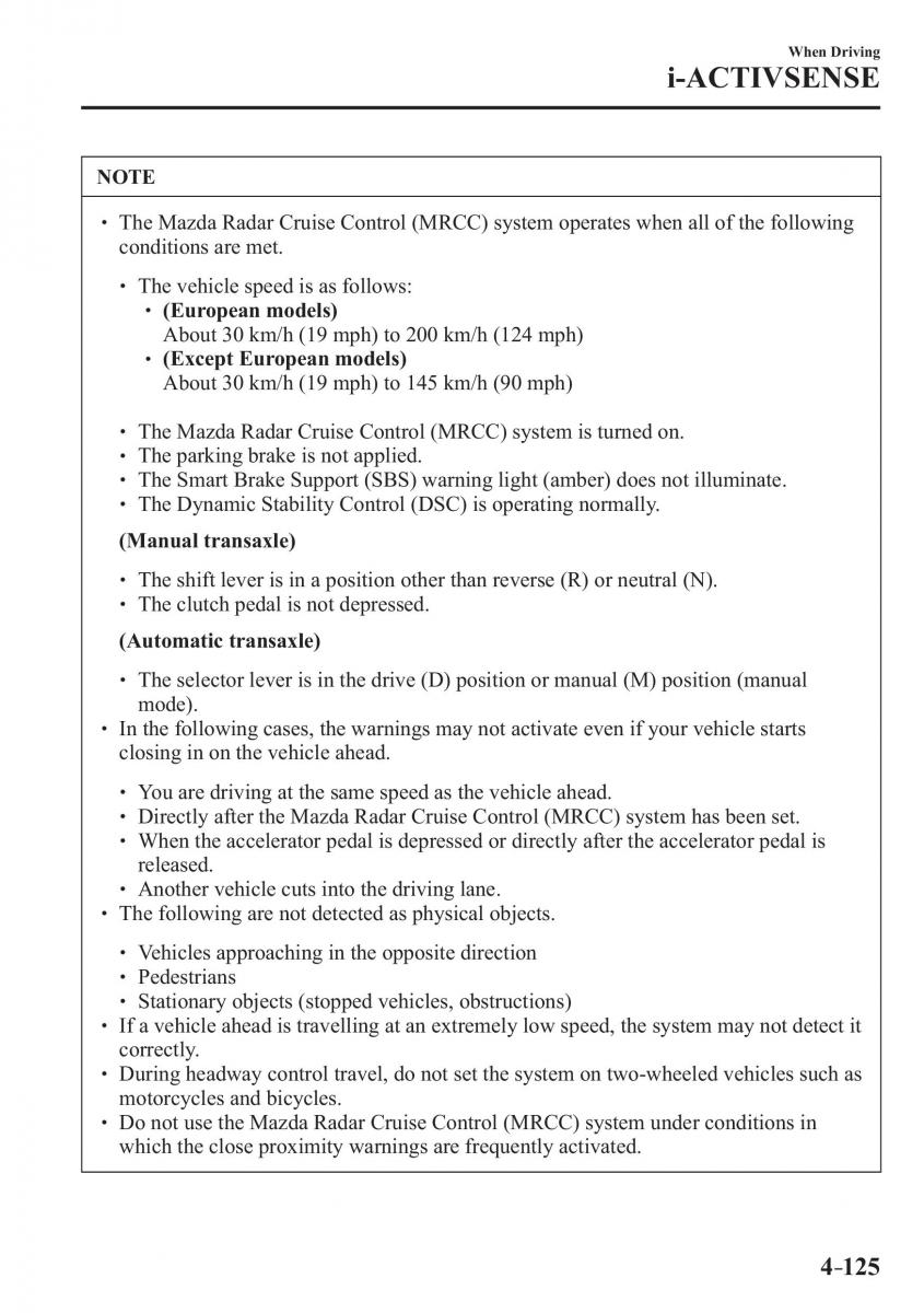 Mazda 3 III owners manual / page 275