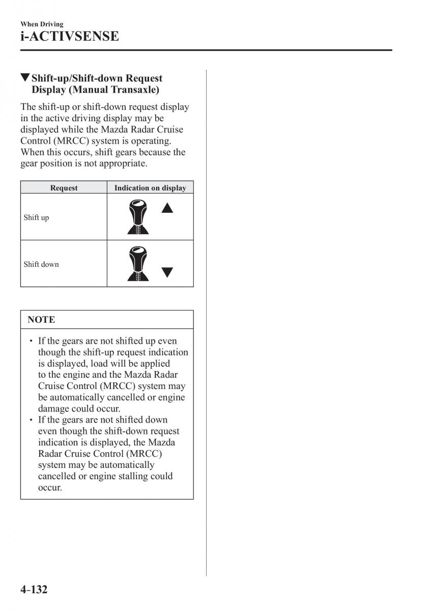 Mazda 3 III owners manual / page 282