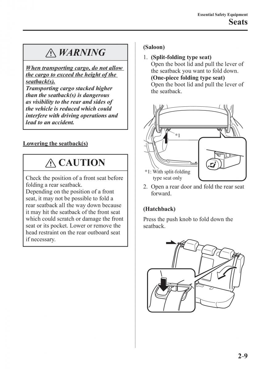 Mazda 3 III owners manual / page 33