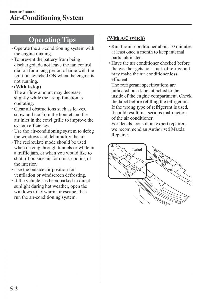 Mazda 3 III owners manual / page 336