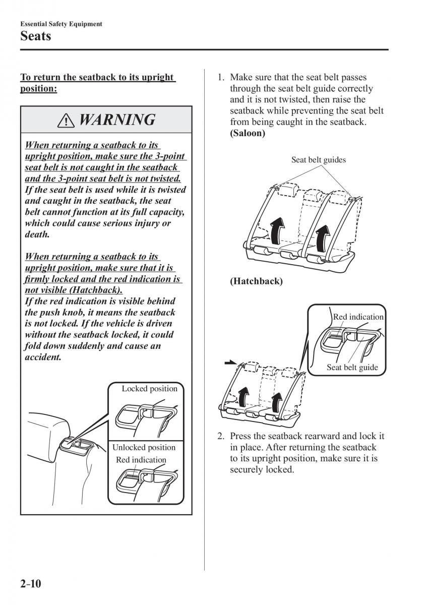 Mazda 3 III owners manual / page 34