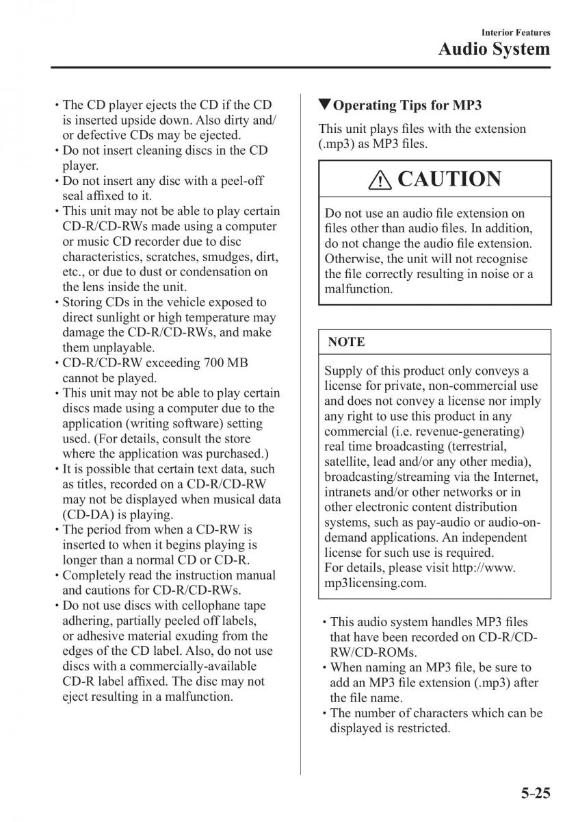 Mazda 3 III owners manual / page 359