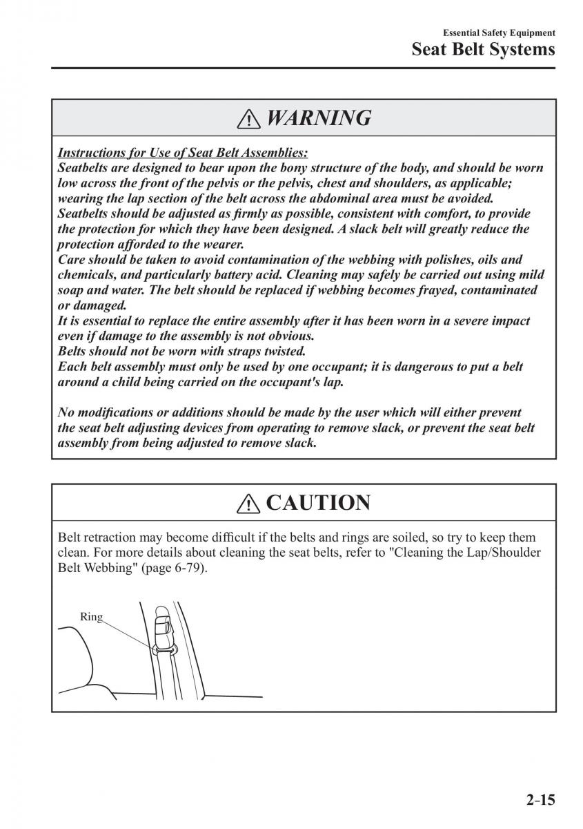 Mazda 3 III owners manual / page 39