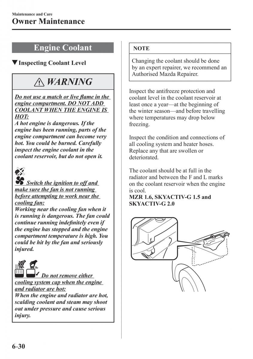 Mazda 3 III owners manual / page 526