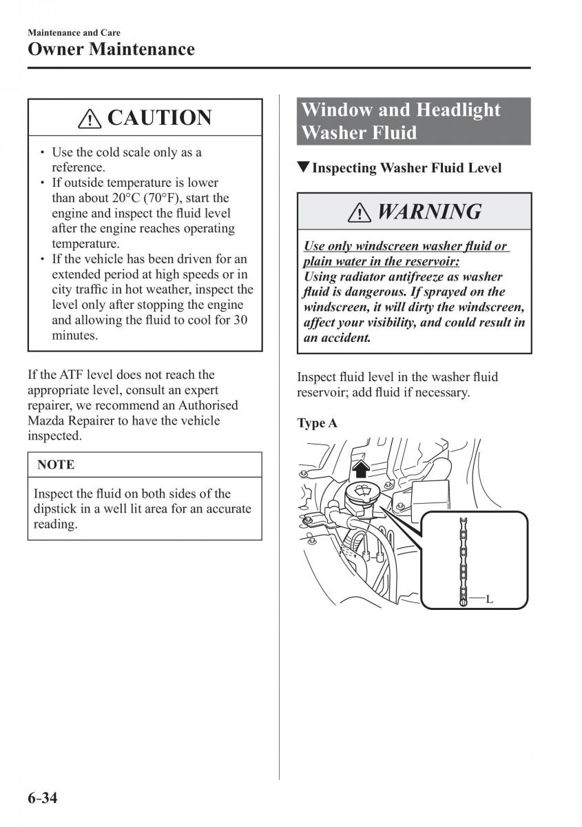 Mazda 3 III owners manual / page 530