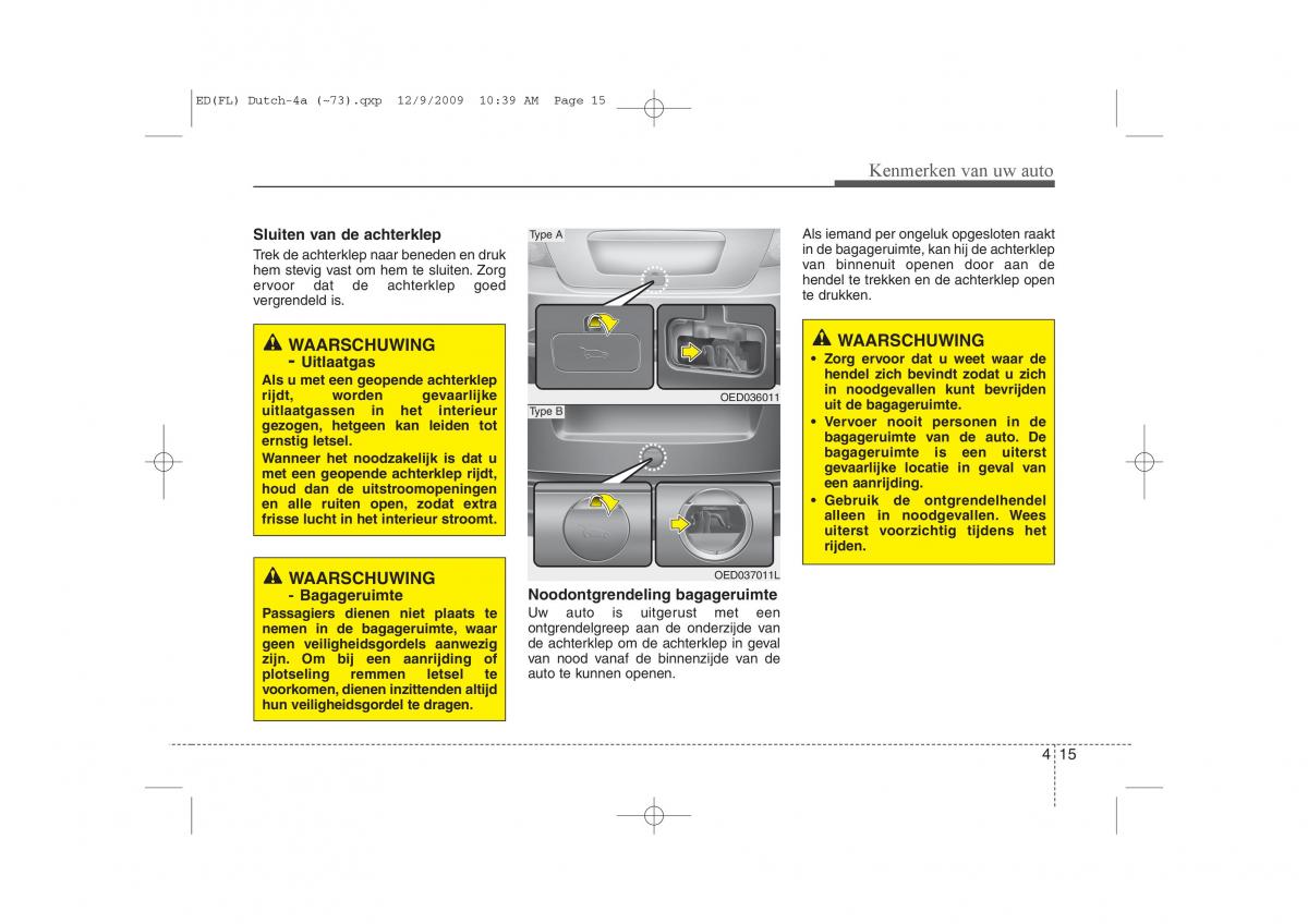 Kia Ceed I 1 handleiding / page 93