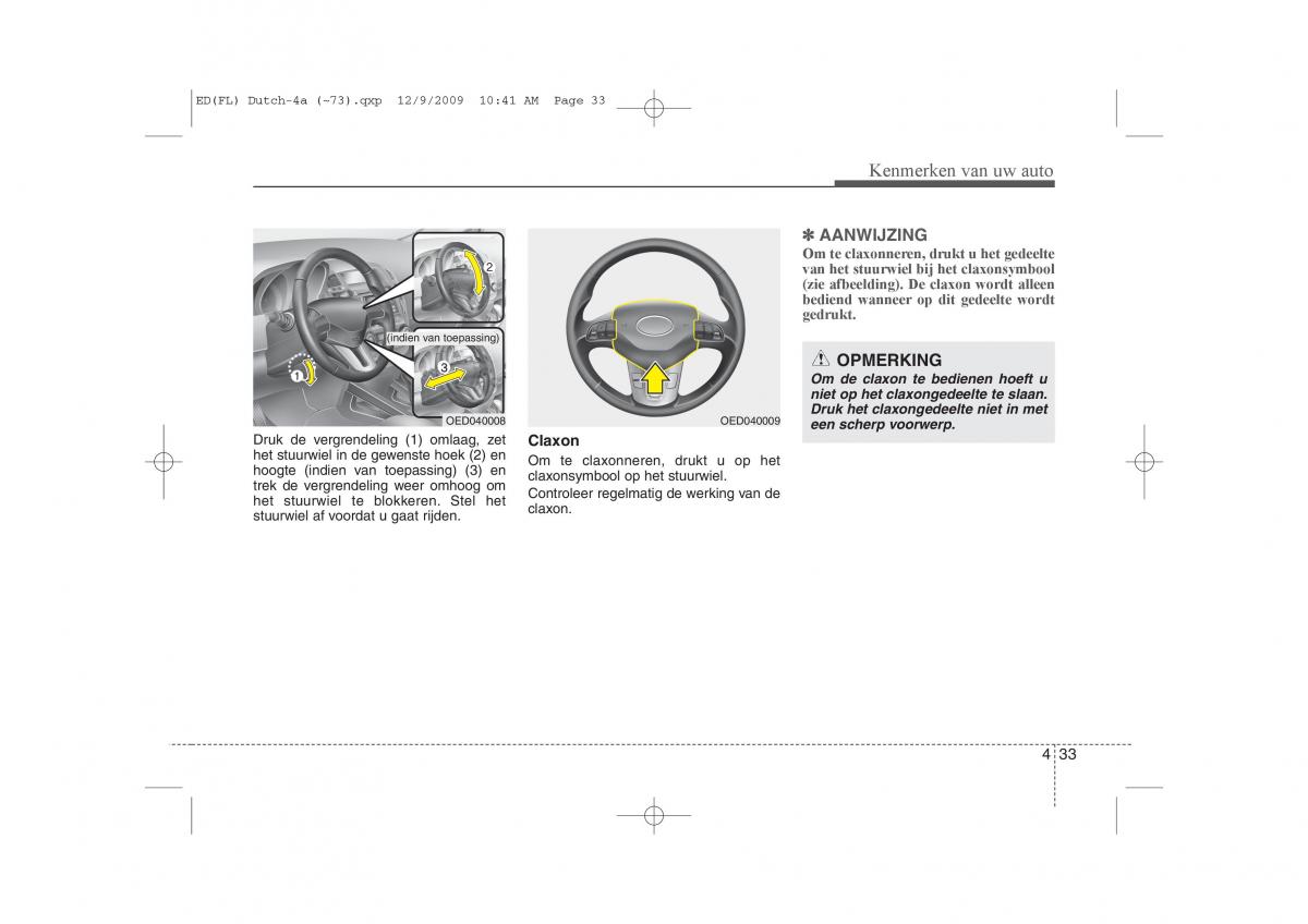 Kia Ceed I 1 handleiding / page 111