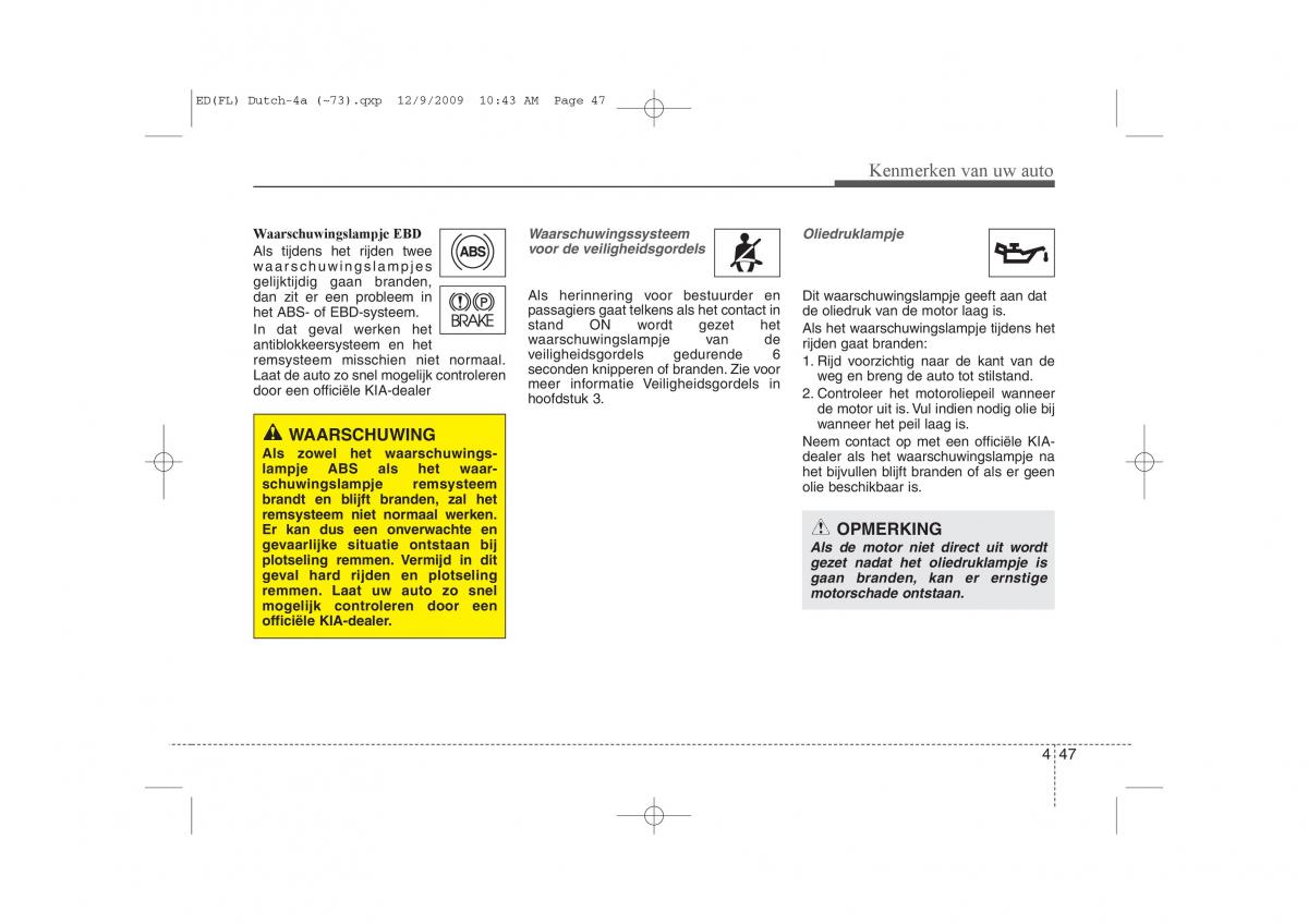 Kia Ceed I 1 handleiding / page 125