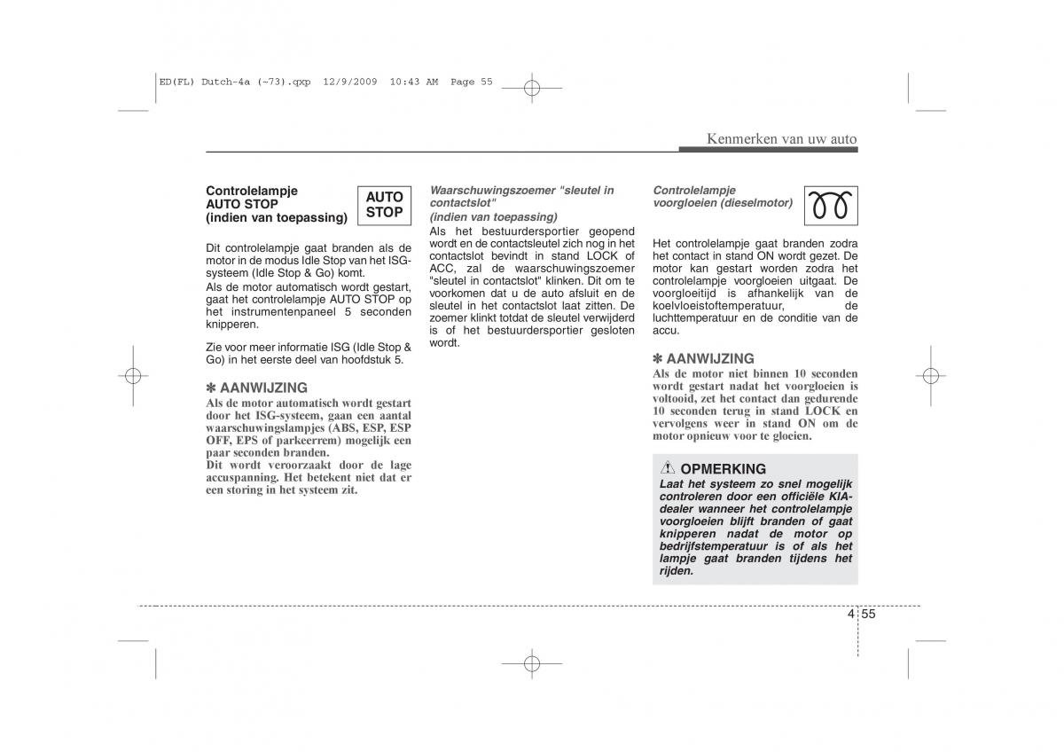 Kia Ceed I 1 handleiding / page 133