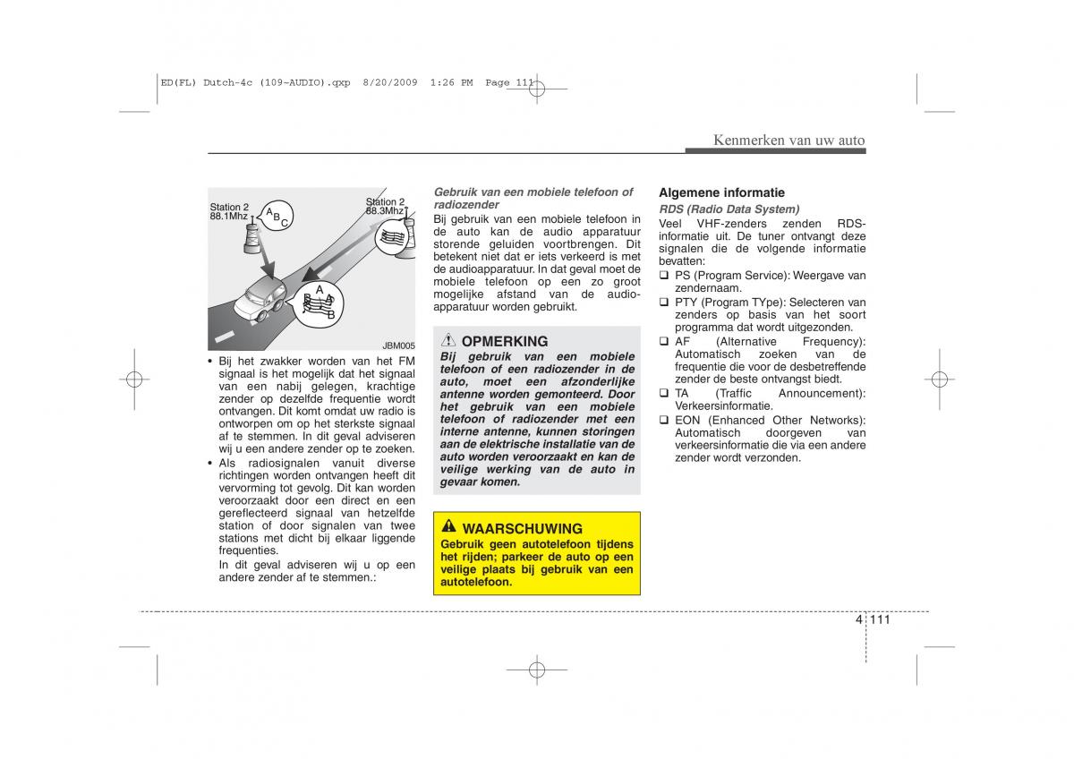 Kia Ceed I 1 handleiding / page 189