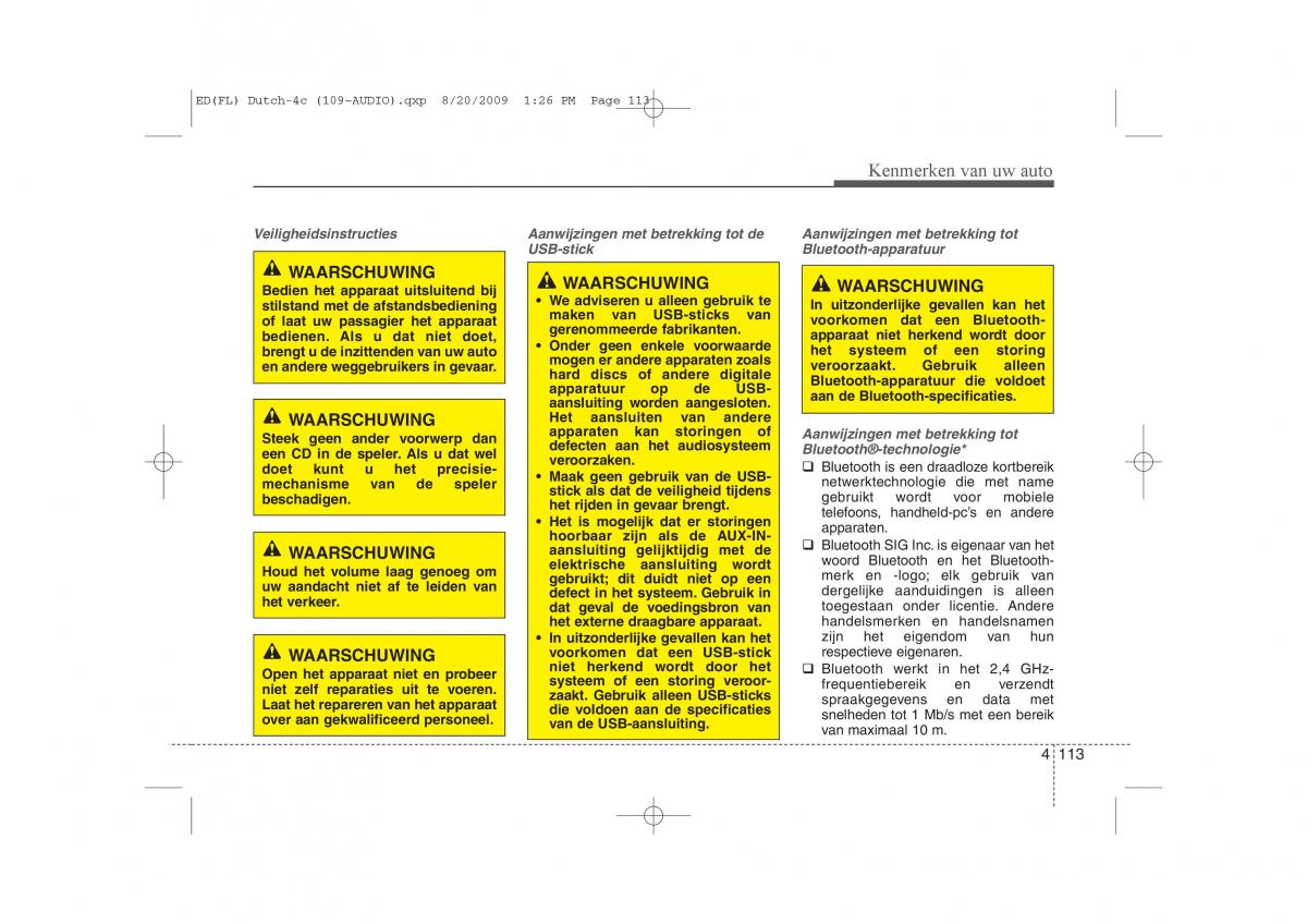 Kia Ceed I 1 handleiding / page 191