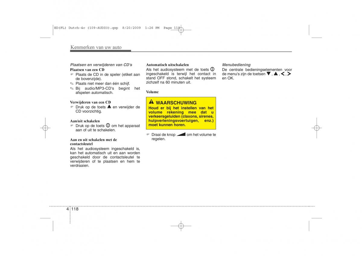 Kia Ceed I 1 handleiding / page 196