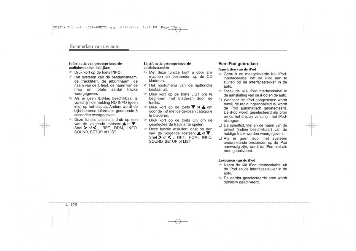 Kia Ceed I 1 handleiding / page 204