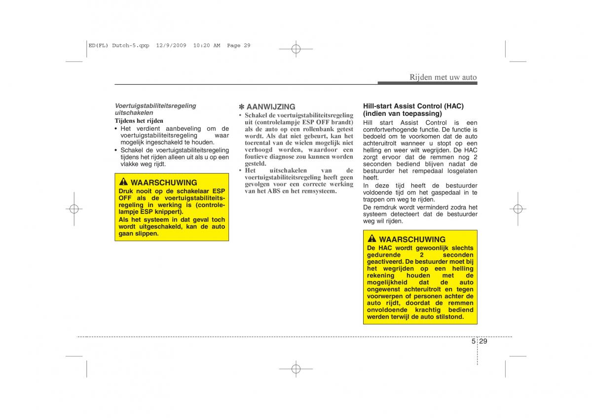 Kia Ceed I 1 handleiding / page 249