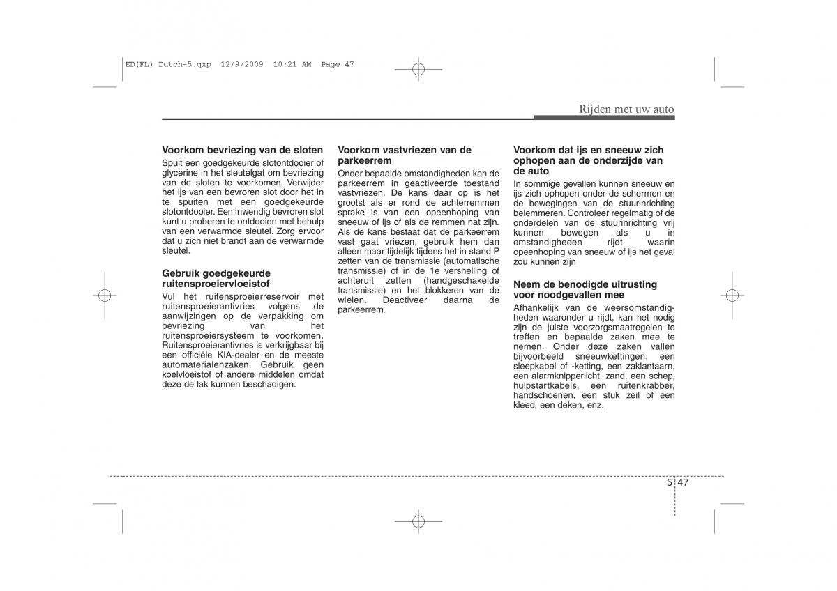 Kia Ceed I 1 handleiding / page 267