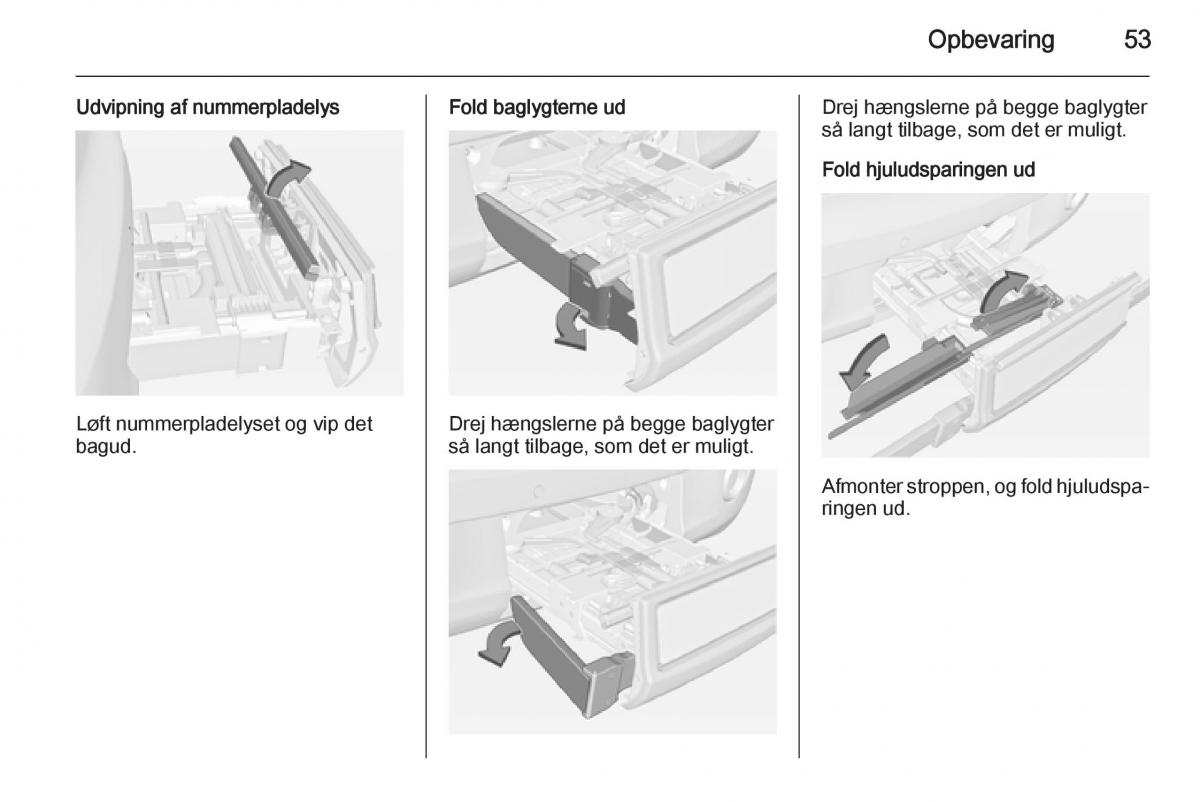 Opel Adam Bilens instruktionsbog / page 55