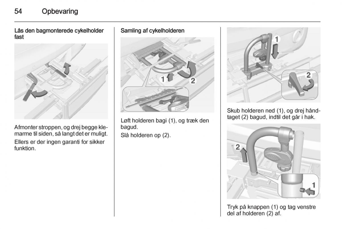 Opel Adam Bilens instruktionsbog / page 56