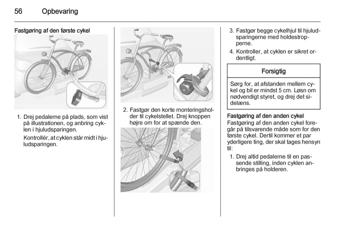 Opel Adam Bilens instruktionsbog / page 58