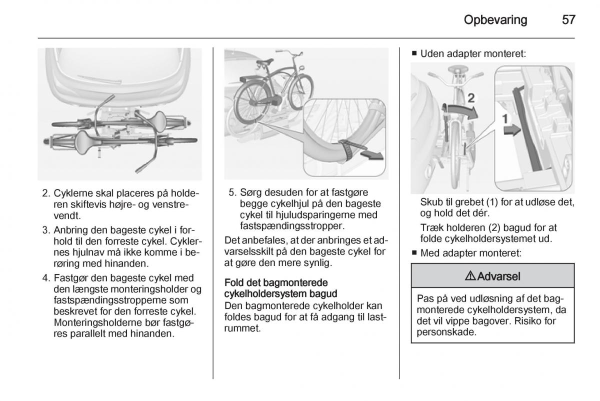 Opel Adam Bilens instruktionsbog / page 59