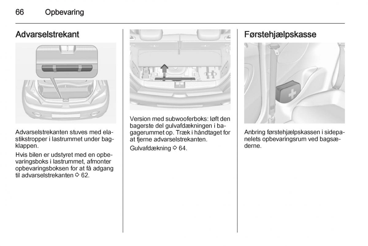 Opel Adam Bilens instruktionsbog / page 68