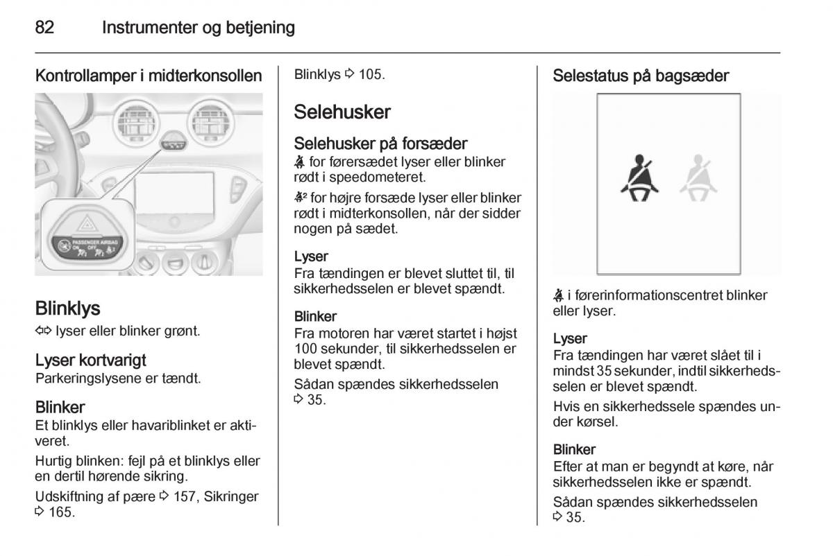 Opel Adam Bilens instruktionsbog / page 84