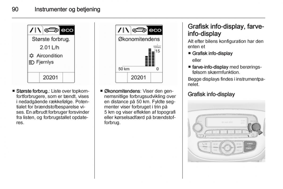 Opel Adam Bilens instruktionsbog / page 92