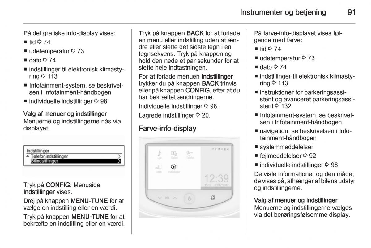 Opel Adam Bilens instruktionsbog / page 93