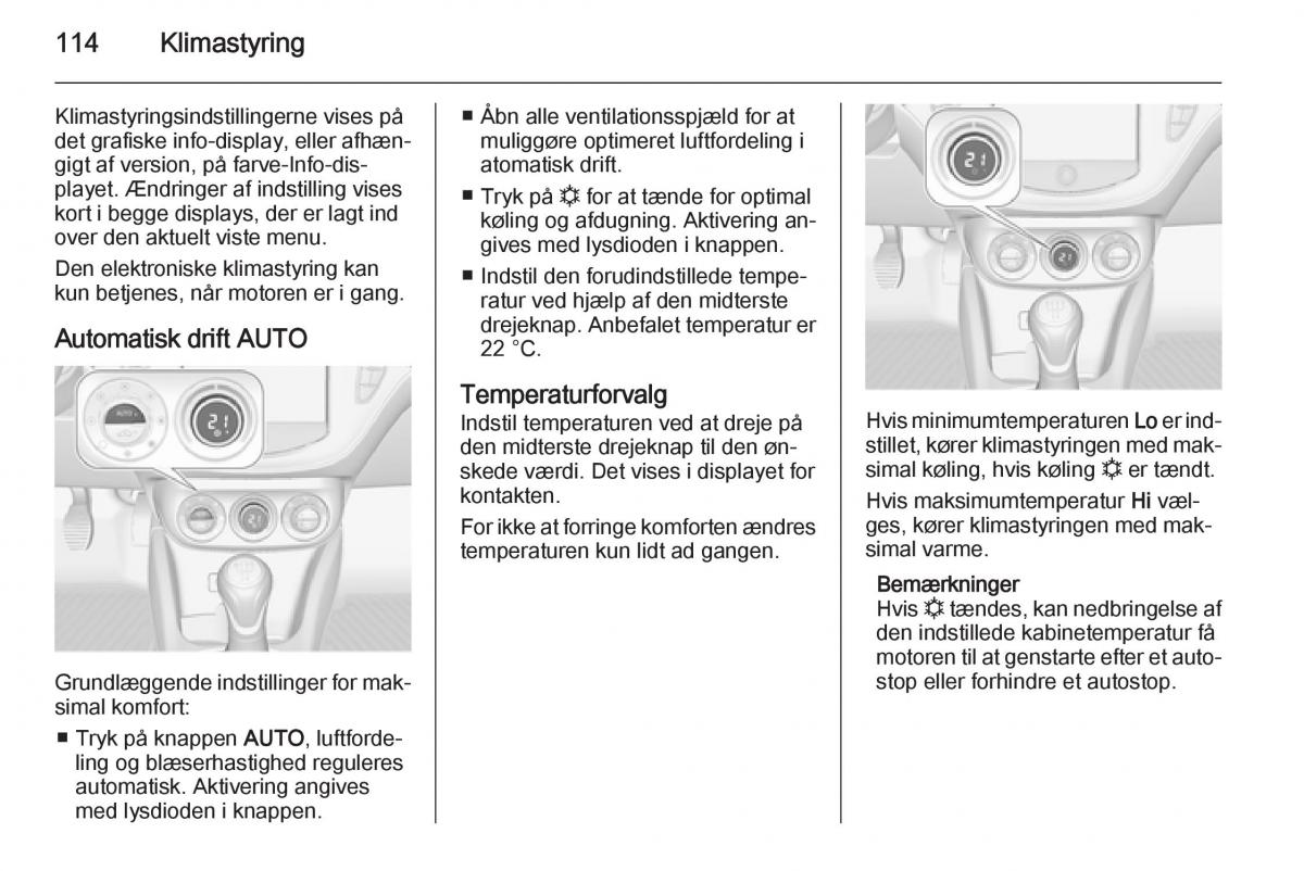 Opel Adam Bilens instruktionsbog / page 116