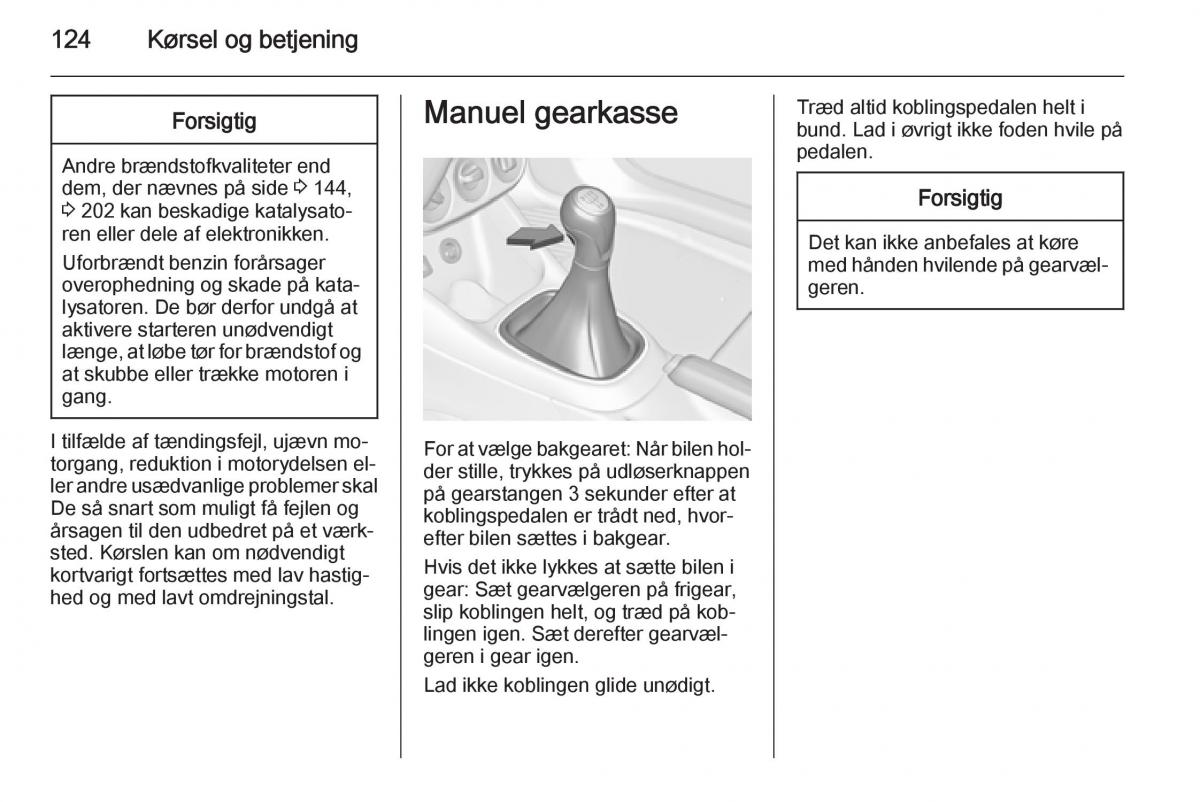 Opel Adam Bilens instruktionsbog / page 126