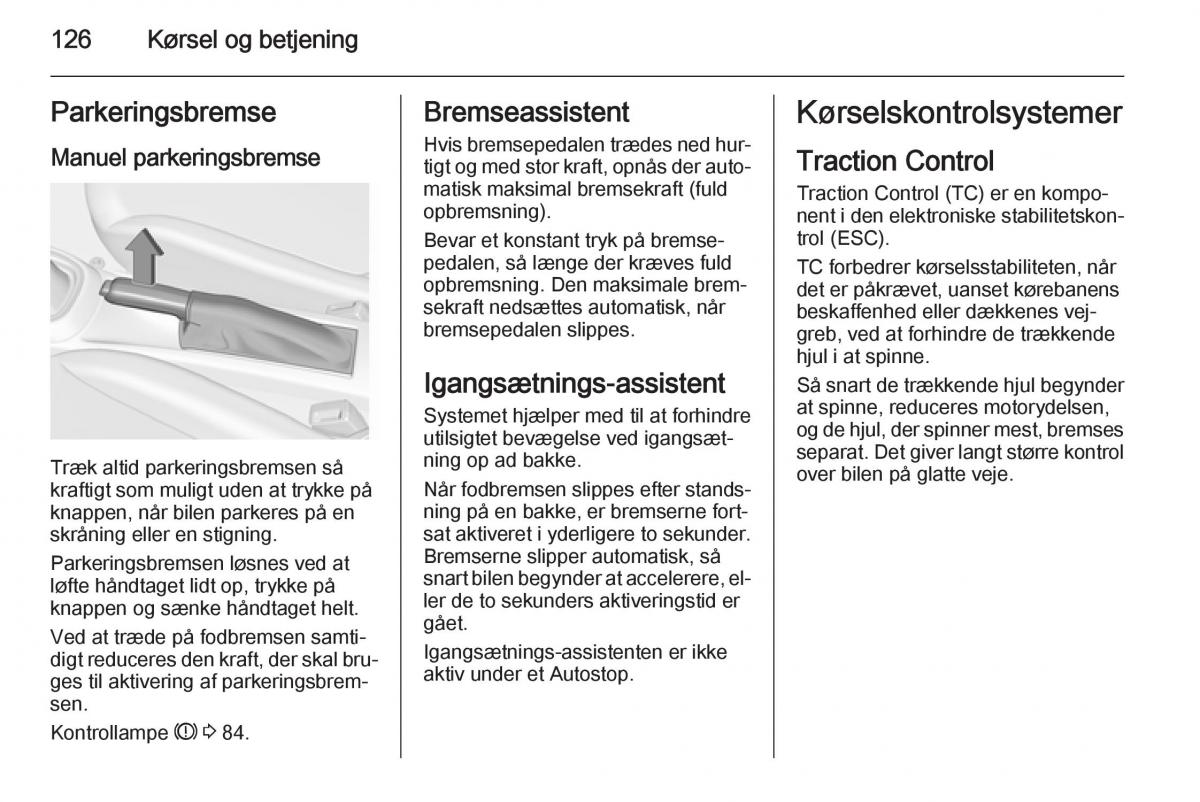 Opel Adam Bilens instruktionsbog / page 128