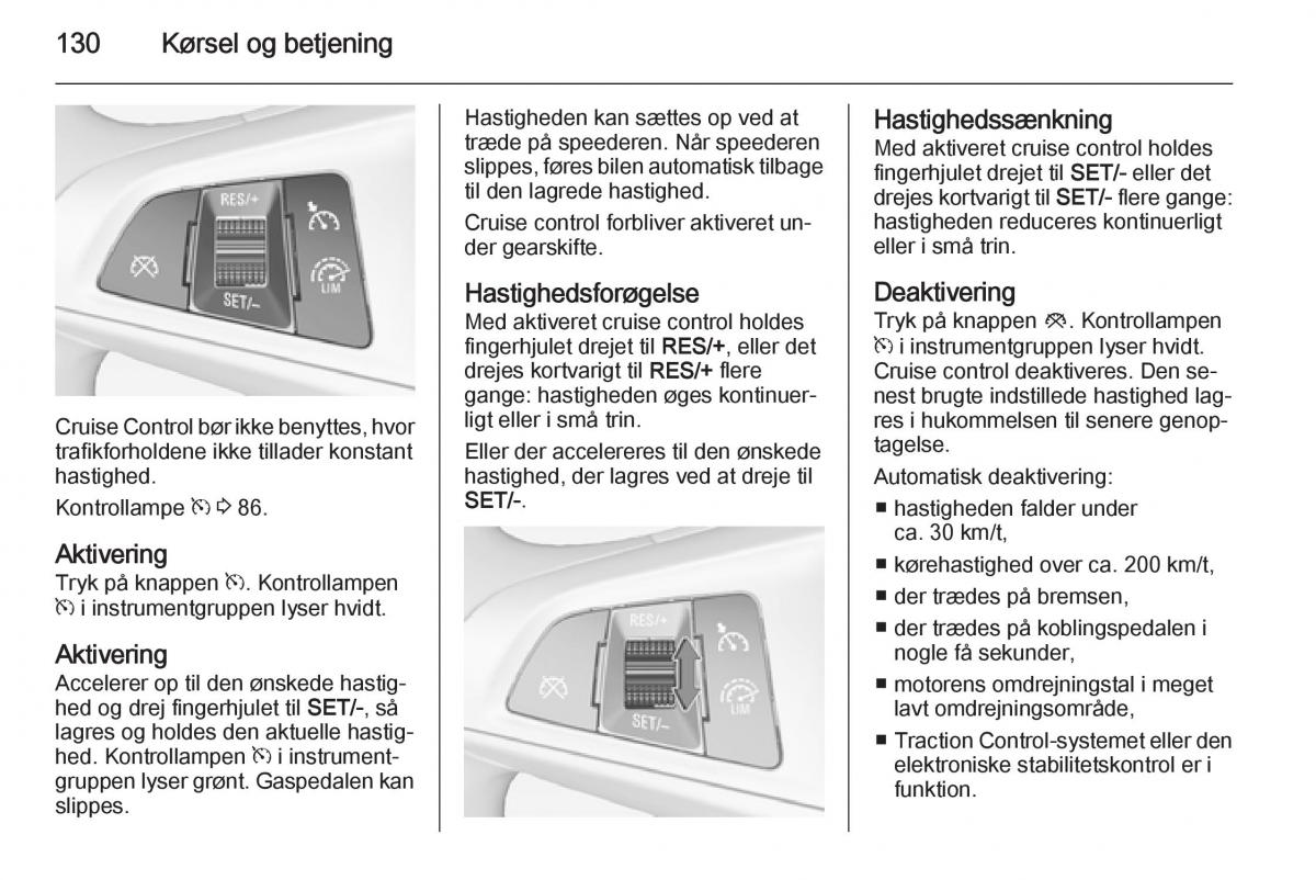 Opel Adam Bilens instruktionsbog / page 132