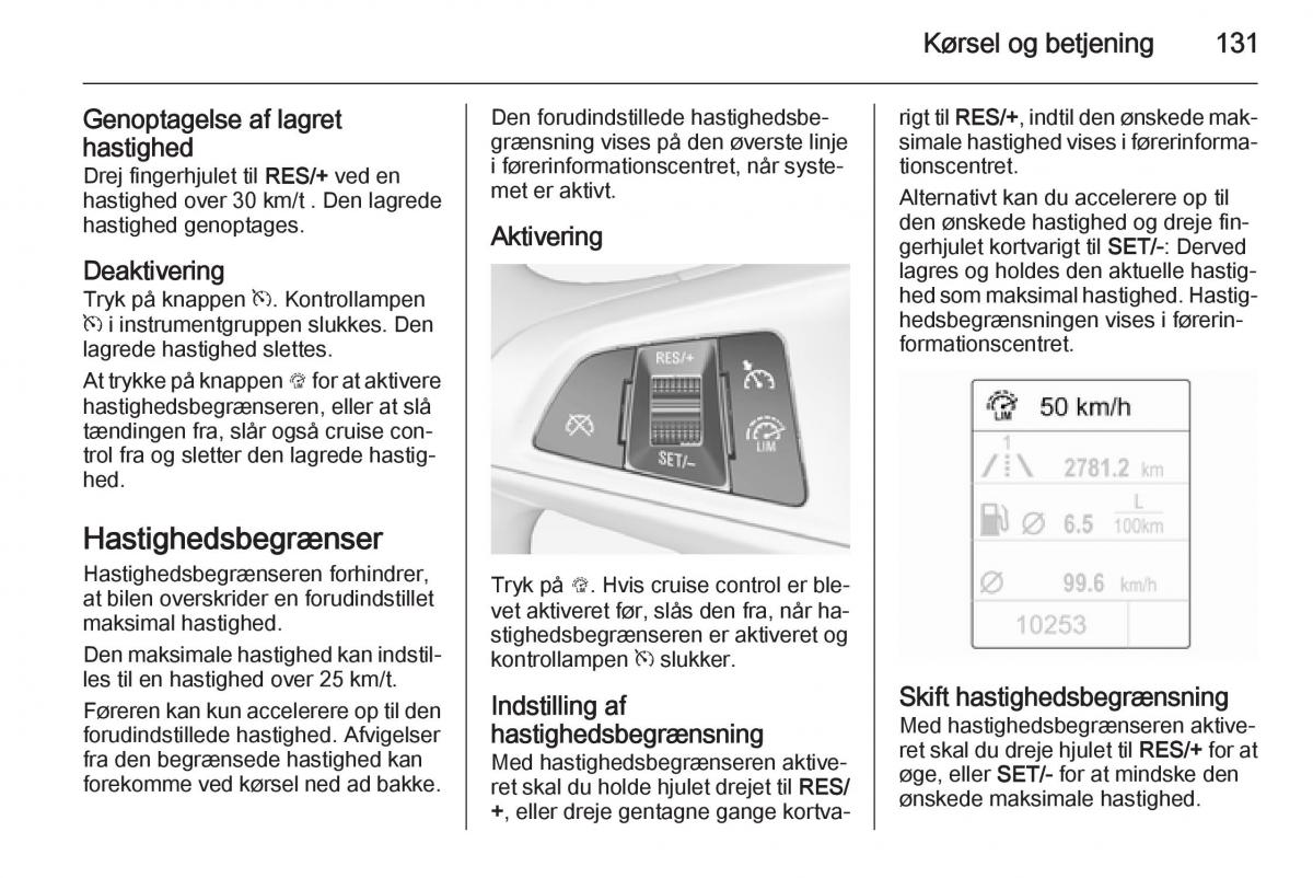 Opel Adam Bilens instruktionsbog / page 133