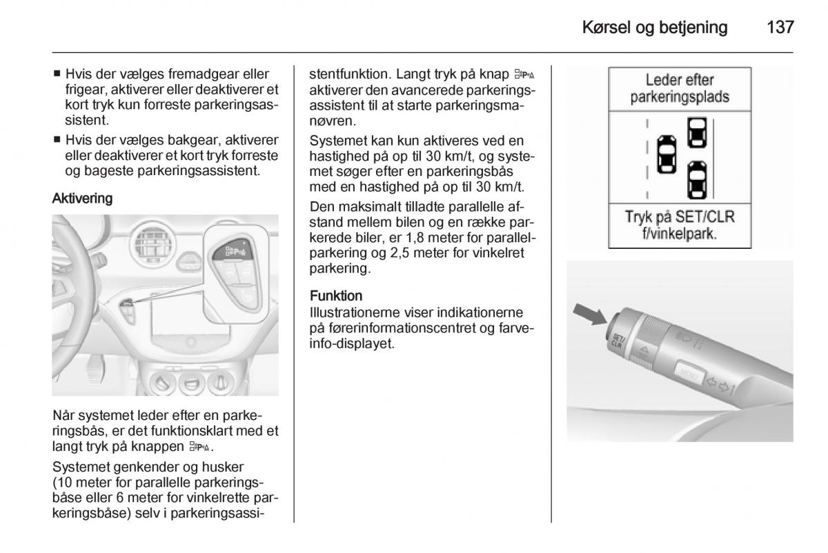 Opel Adam Bilens instruktionsbog / page 139