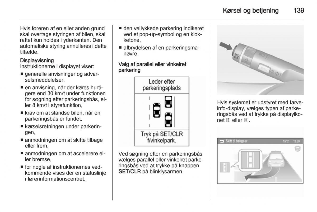 Opel Adam Bilens instruktionsbog / page 141