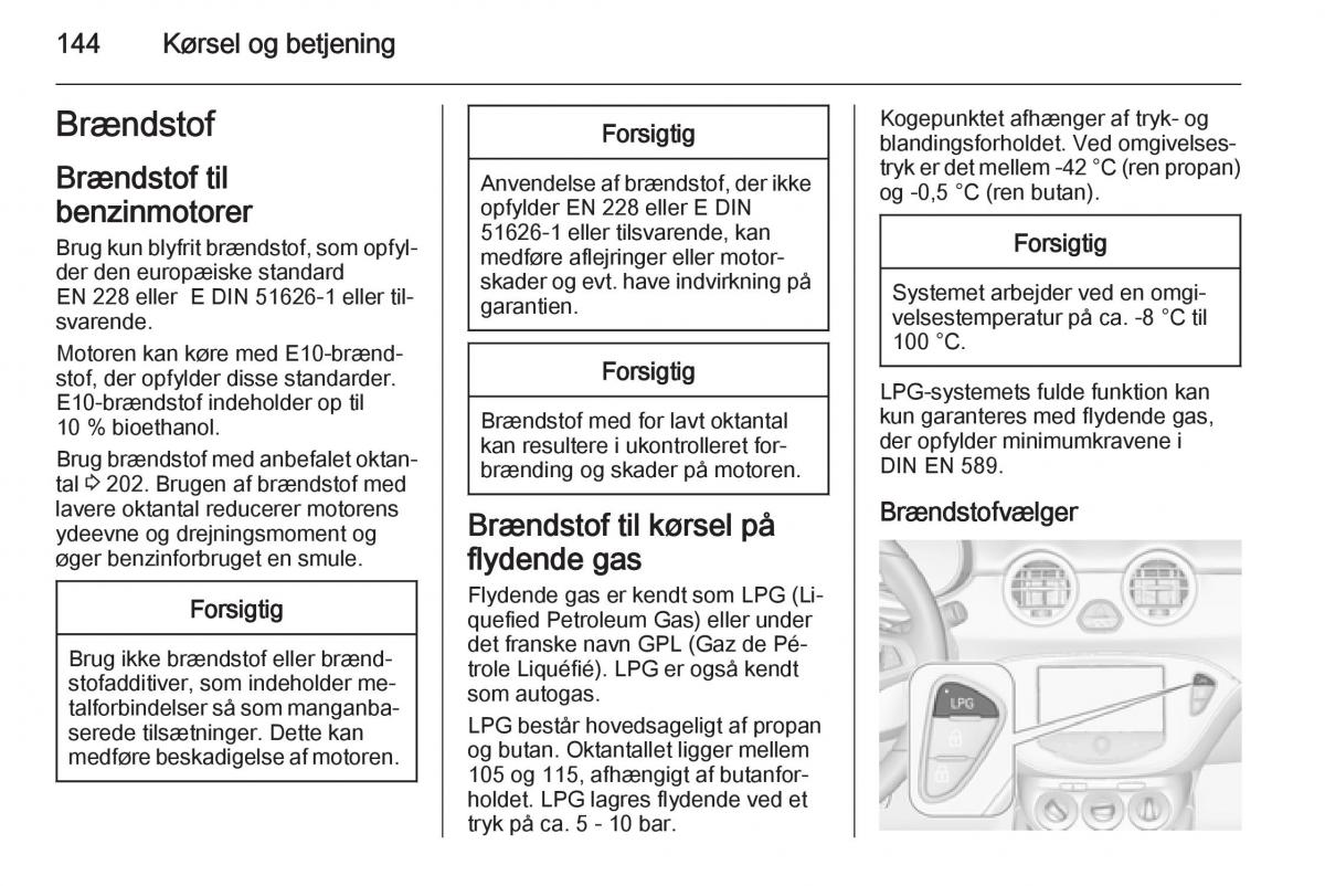 Opel Adam Bilens instruktionsbog / page 146