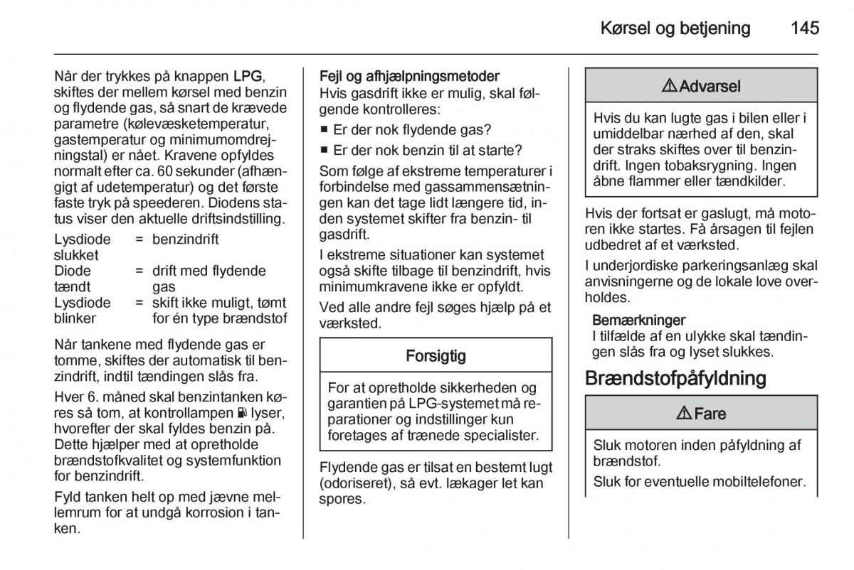 Opel Adam Bilens instruktionsbog / page 147