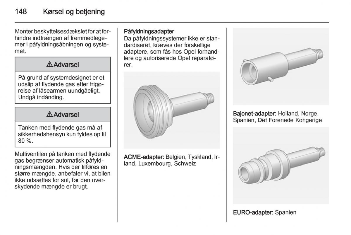 Opel Adam Bilens instruktionsbog / page 150