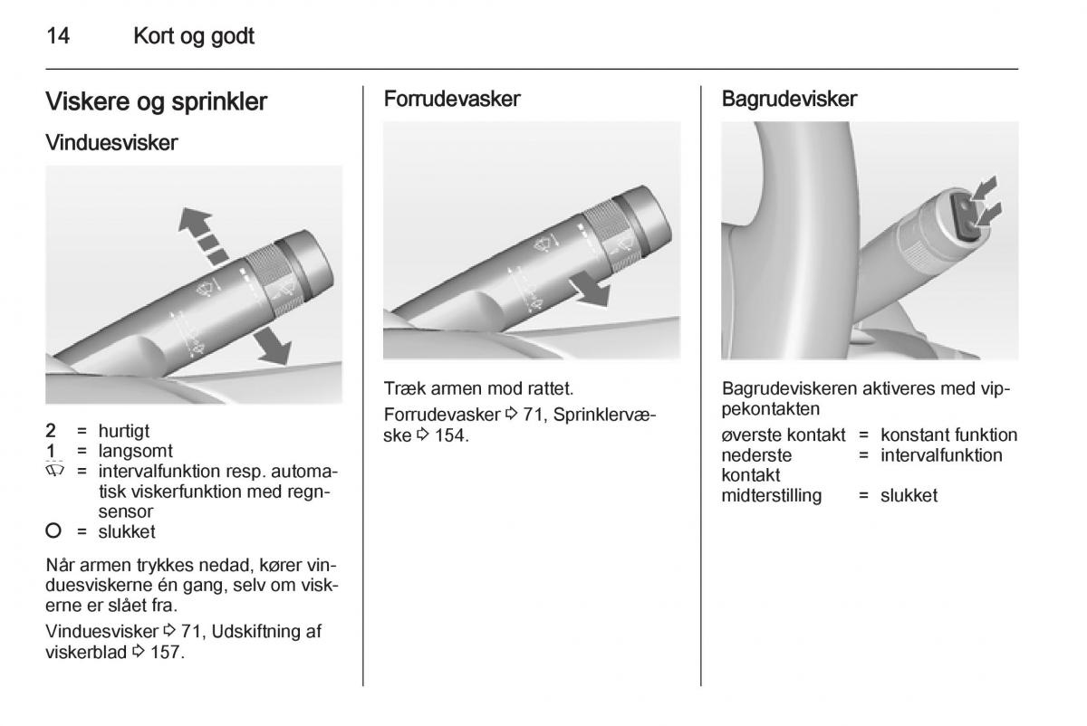 Opel Adam Bilens instruktionsbog / page 16