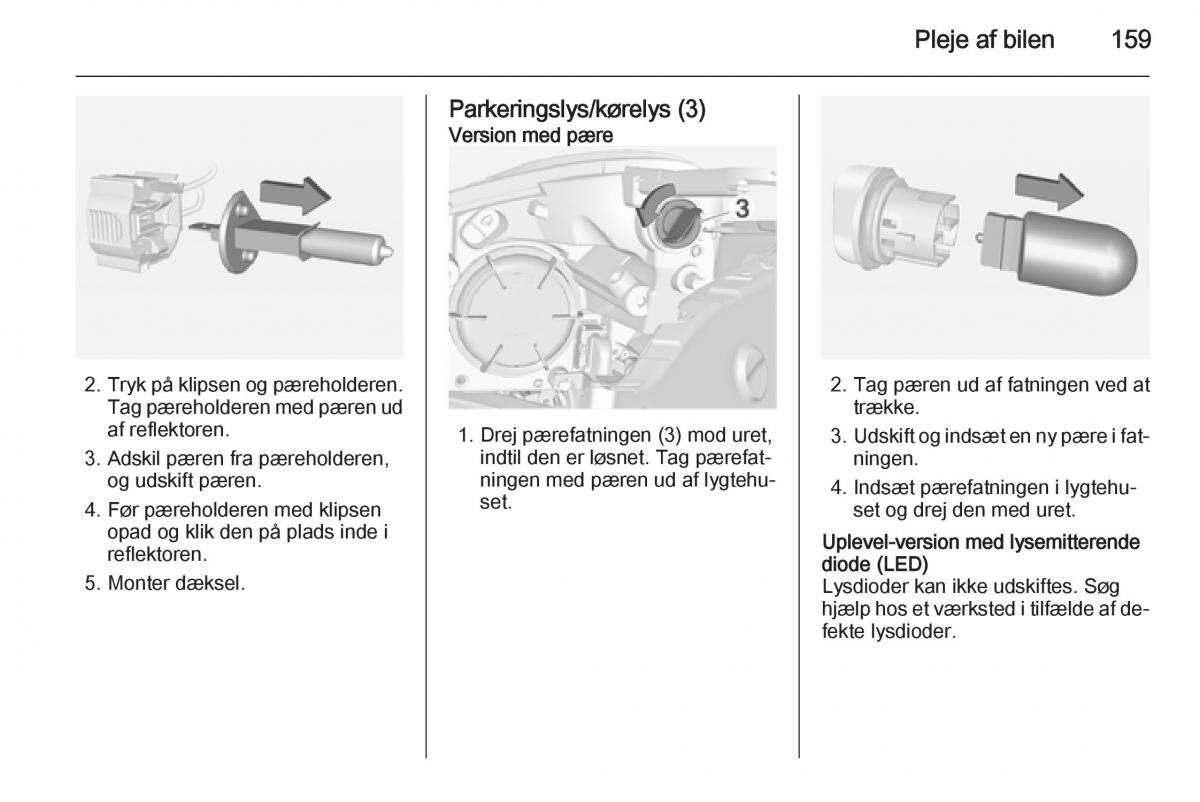 Opel Adam Bilens instruktionsbog / page 161