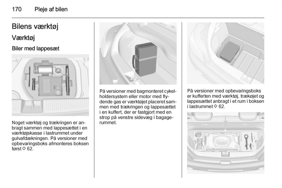 Opel Adam Bilens instruktionsbog / page 172