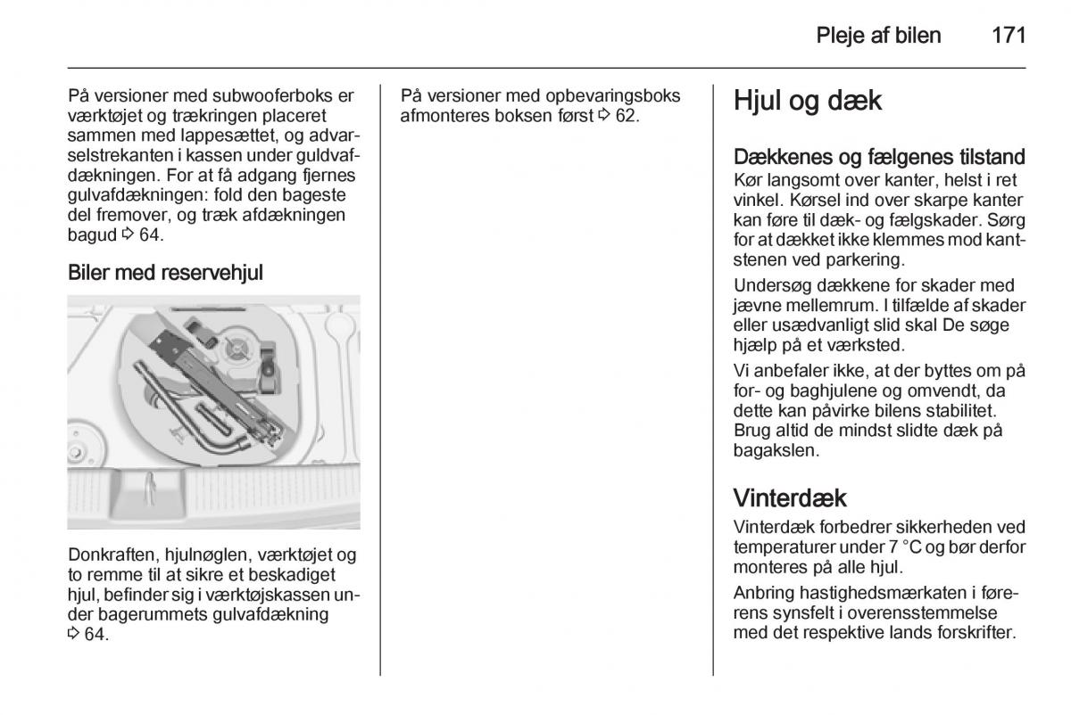 Opel Adam Bilens instruktionsbog / page 173