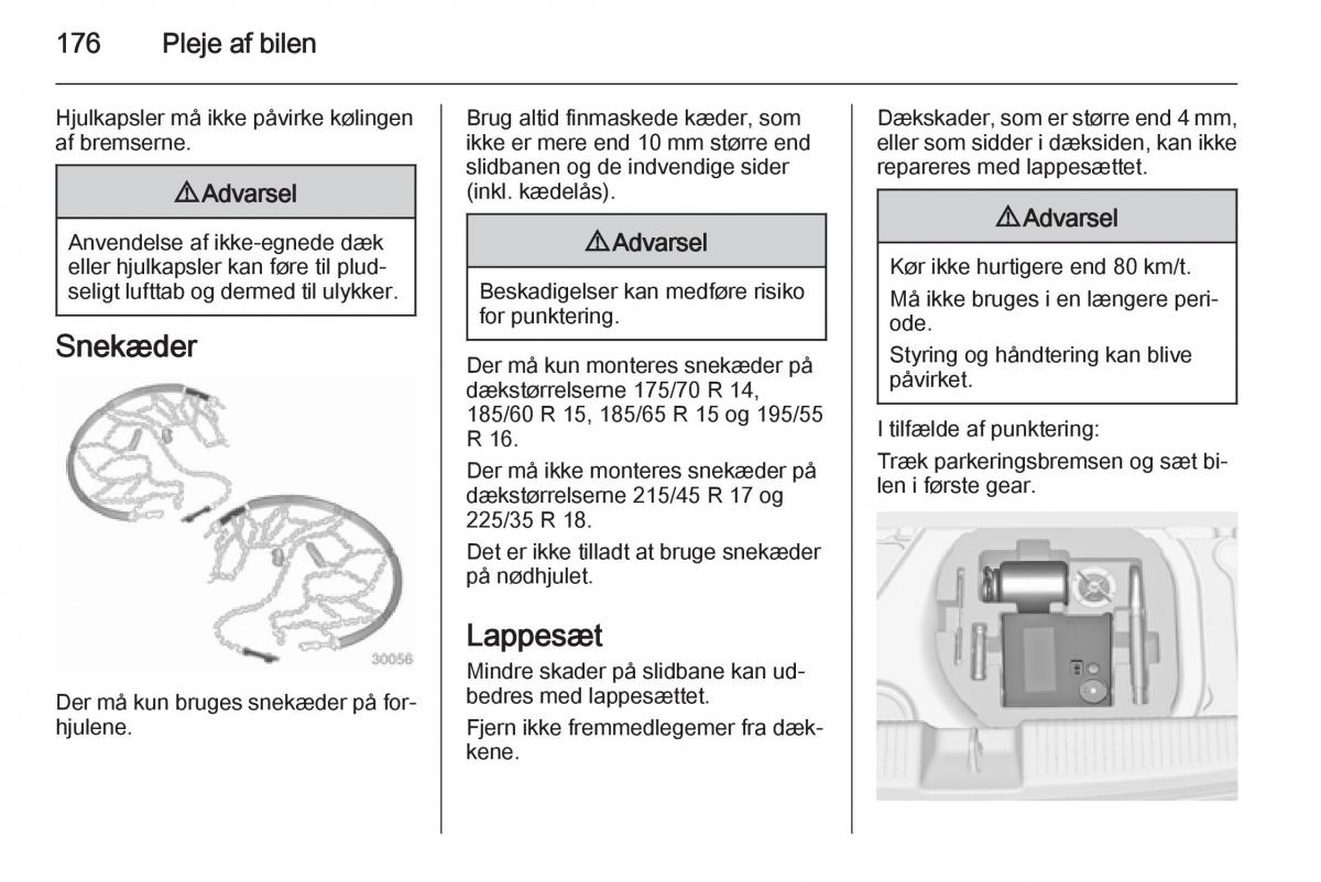 Opel Adam Bilens instruktionsbog / page 178