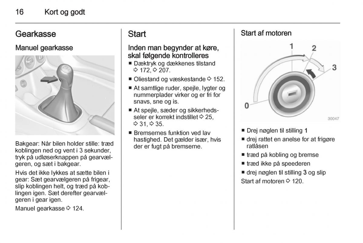 Opel Adam Bilens instruktionsbog / page 18