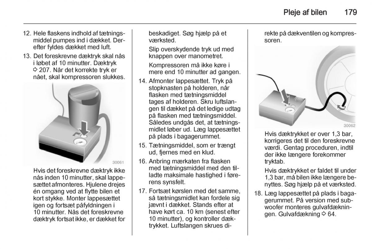 Opel Adam Bilens instruktionsbog / page 181