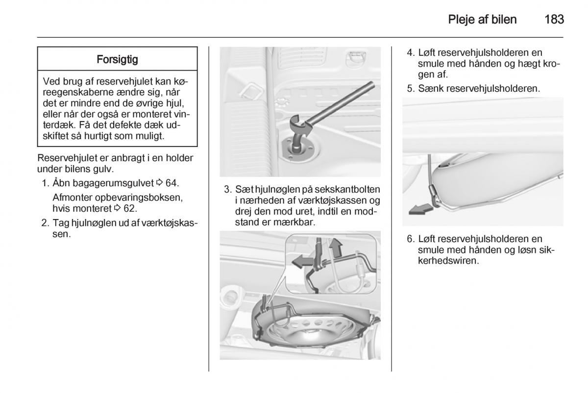 Opel Adam Bilens instruktionsbog / page 185