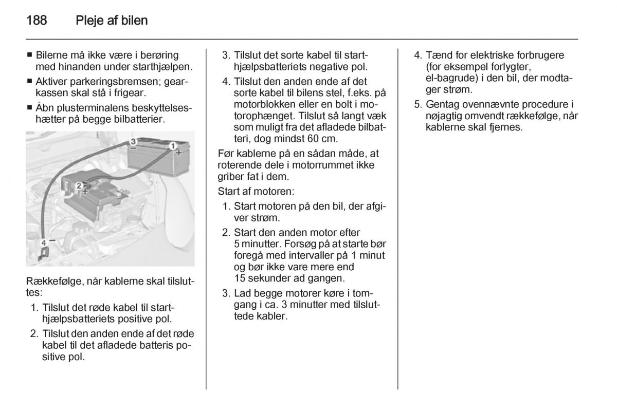 Opel Adam Bilens instruktionsbog / page 190