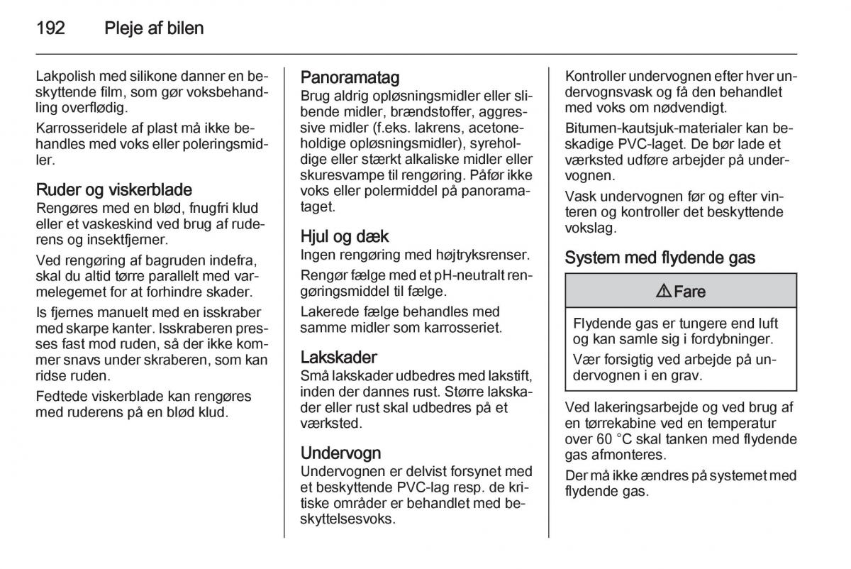 Opel Adam Bilens instruktionsbog / page 194