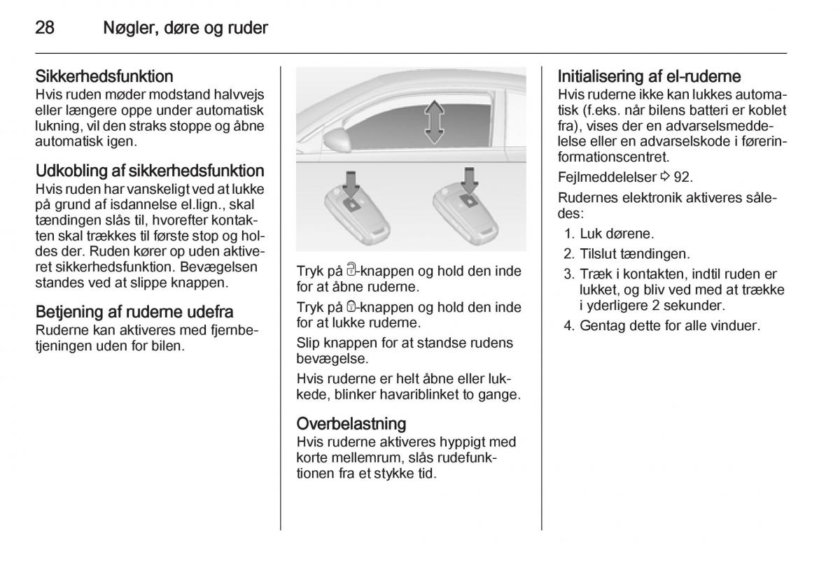 Opel Adam Bilens instruktionsbog / page 30